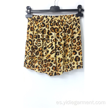 Shorts con estampado de leopardo para mujer